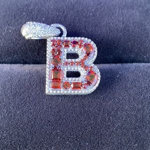 Judith Ripka Sterling Silver 925 Pendant Letter B